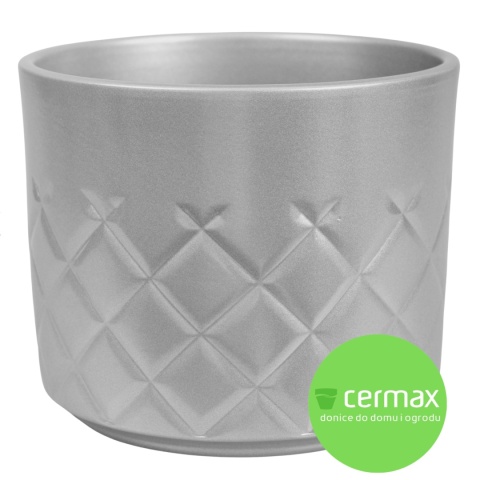 OSŁONKA CERAMICZNA SREBRNA 16,5x14,5 CM KOMPLET 4 SZT