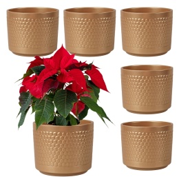 OSŁONKA CERAMICZNA ZŁOTA 12,5 x 11 cm KOMPLET 6 szt.