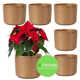 OSŁONKA CERAMICZNA ZŁOTA 12,5 x 11 cm KOMPLET 6 szt.