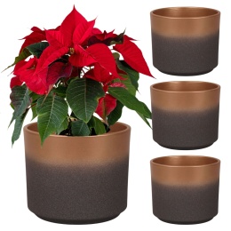 OSŁONKA CERAMICZNA ZŁOTA GRAFITOWA ŚWIĄTECZNA 14,5x16,5 KOMPLET 4SZT