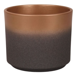 OSŁONKA CERAMICZNA ZŁOTA GRAFITOWA ŚWIĄTECZNA OKRĄGŁA 23x19,5cm