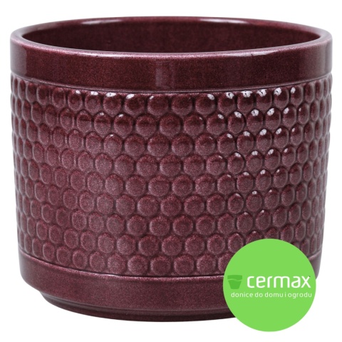 OSŁONKA DONICZKA CERAMICZNA BORDOWA 11x12,5 KOMPLET 6 SZT