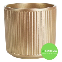 OSŁONKA DONICZKA CERAMICZNA ZŁOTA 12,5x11 CM KOMPLET 6 SZT.