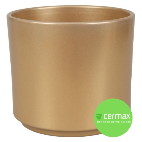 OSŁONKA DONICZKA CERAMICZNA ZŁOTA 16,5 x 14,5 cm KOMPLET 4 SZT.