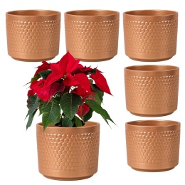 OSŁONKA DONICZKA ZŁOTA 12,5 x 11 cm KOMPLET 6 SZT.