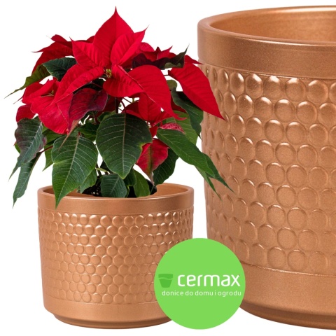 OSŁONKA DONICZKA ZŁOTA 12,5 x 11 cm KOMPLET 6 SZT.