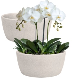 OSŁONKA MISA CERAMICZNA DONICA SZARA BROKATOWA ZESTAW 2 SZTUK 13x28,5cm