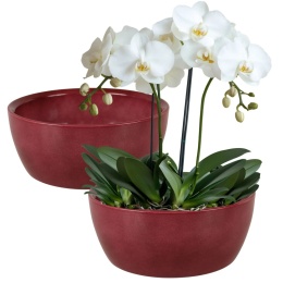 OSŁONKA MISA CERAMICZNA DONICA BORDOWA ZESTAW 2 SZTUK 9,5x22,5cm