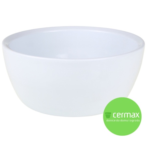 OSŁONKA MISA CERAMICZNA DONICA BIAŁA ZESTAW 2 SZTUK 9,5x22,5cn