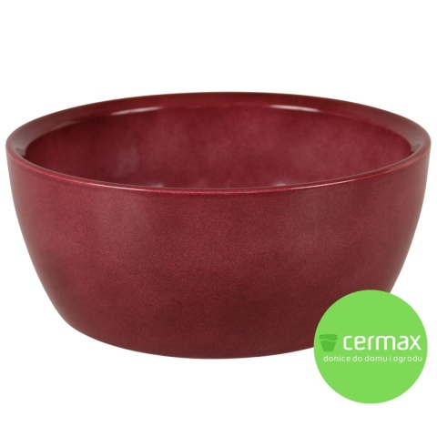 OSŁONKA MISA CERAMICZNA DONICA BORDOWA ZESTAW 2 SZTUK 9,5x22,5cm