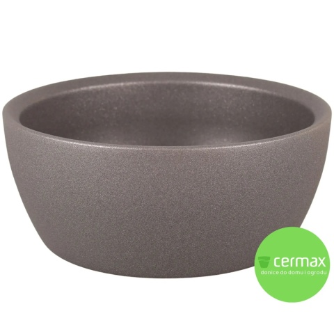 OSŁONKA MISA CERAMICZNA DONICA GRAFITOWA ZESTAW 2 SZTUK 9,5x22,5cm