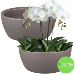 OSŁONKA MISA CERAMICZNA DONICA GRAFITOWA ZESTAW 2 SZTUK 9,5x22,5cm