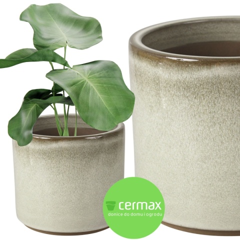 DONICA CERAMICZNA MROZOODPORNA SZKLIWIONA SZARA KOMPLET 4SZT