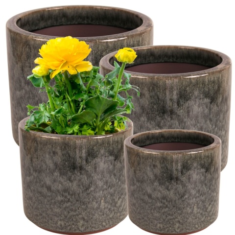 DONICA CERAMICZNA MROZOODPORNA SZKLIWIONA KOMPLET 4SZT