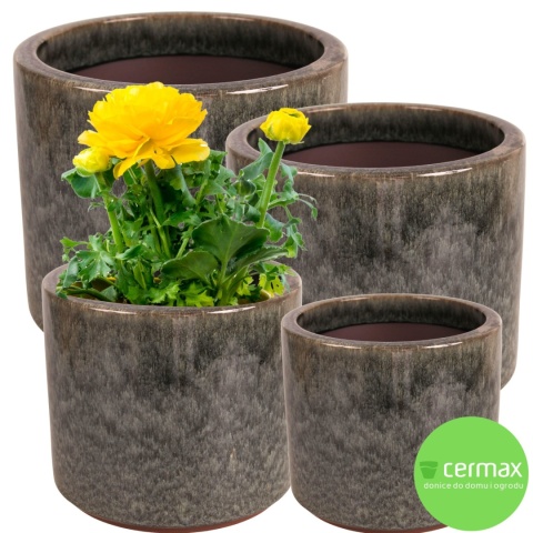 DONICA CERAMICZNA MROZOODPORNA SZKLIWIONA KOMPLET 4SZT