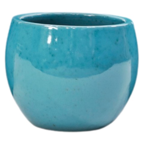 DONICA CERAMICZNA SZKLIWIONA MROZOODPORNA TURKUSOWA 32x45cm