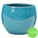 DONICA CERAMICZNA SZKLIWIONA MROZOODPORNA TURKUSOWA 32x45cm