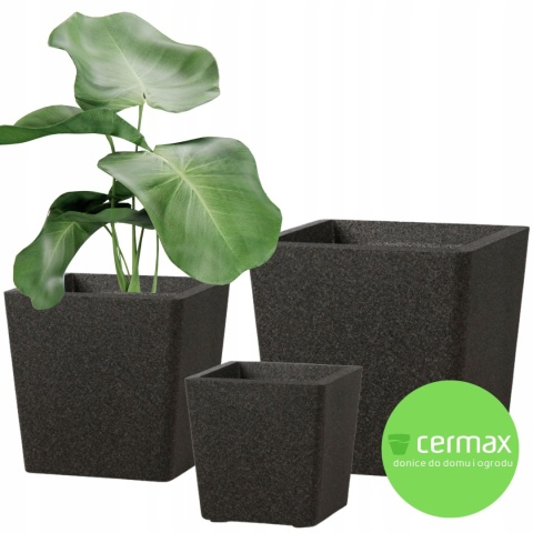 DONICA IQ CONICAL SQUARE CZARNA KOMPLET 3 SZTUKI ZE STYROPIANU EPP LEKKA MROZOODPORNA