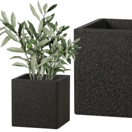 DONICA IQ CUBE CZARNA H:39x39cm ZE STYROPIANU EPP LEKKA MROZOODPORNA