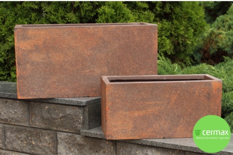 DONICA MROZOODPORNA PROSTOKĄT CORTEN OGRODOWA 60x30x30cm