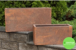 DONICA MROZOODPORNA PROSTOKĄT CORTEN OGRODOWA 80x40x40cm