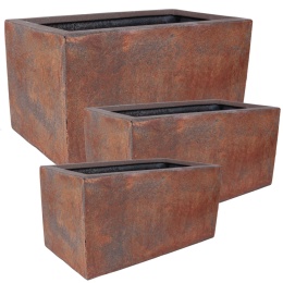 DONICA MROZOODPORNA PROSTOKĄT CORTEN OGRODOWA KOMPLET 3SZT