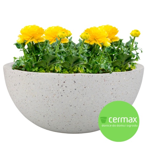 DONICZKA MISA MROZOODPORNA DUŻA SZARA OKRĄGŁA OGRODOWA TAMBOR 60 x 30 CM