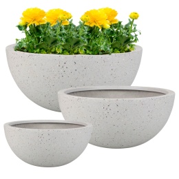 DONICZKA MISA MROZOODPORNA DUŻA SZARA OKRĄGŁA OGRODOWA TAMBOR 75 x 40 cm