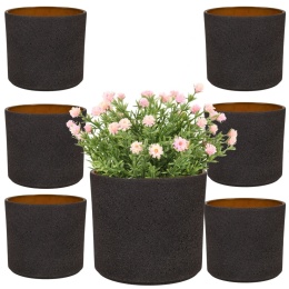 OSŁONKA CERAMICZNA 11,5x13,2cm ANTRACYT OKRĄGŁA PILLAR LAVA ZESTAW 7 SZTUK