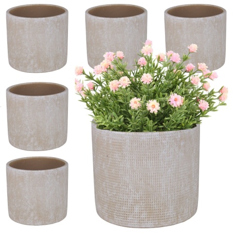 OSŁONKA CERAMICZNA 14x16 ,,FARO" BEŻOWA OKRĄGŁA KOMPLET 6 SZTUK