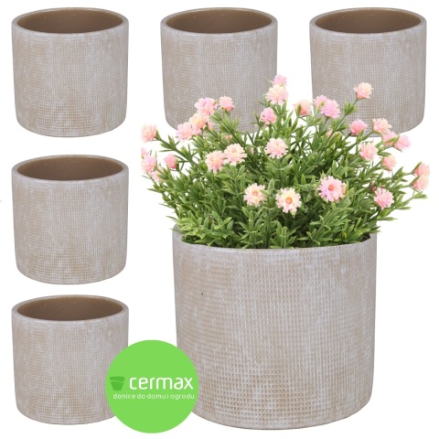 OSŁONKA CERAMICZNA 16x18 ,,FARO" BEŻOWA OKRĄGŁA KOMPLET 6 SZTUK