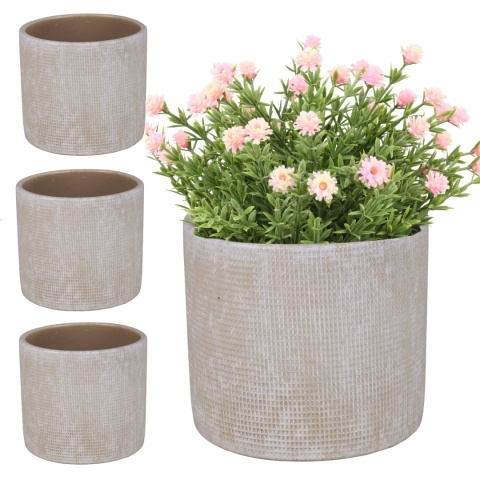 OSŁONKA CERAMICZNA 18x20 ,,FARO" BEŻOWA OKRĄGŁA KOMPLET 4 SZTUK