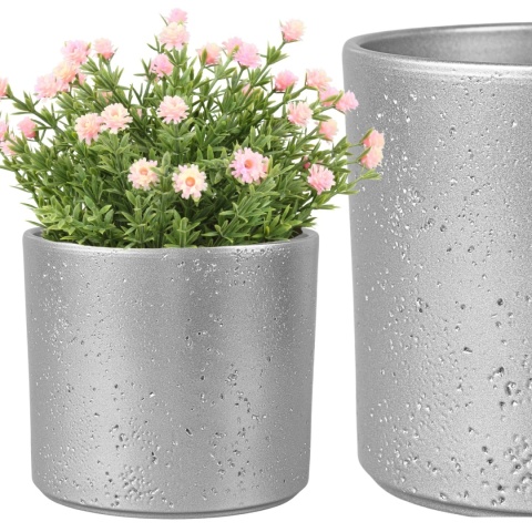 OSŁONKA CERAMICZNA 18x21,6cm SREBRNA PILLAR LAVA