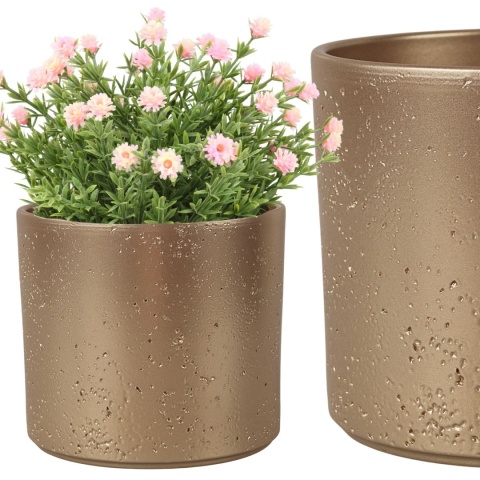 OSŁONKA CERAMICZNA 18x21,6cm ZŁOTA PILLAR LAVA