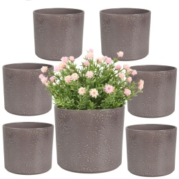 OSŁONKA CERAMICZNA 11,5x13,2cm SZARA OKRĄGŁA PILLAR LAVA