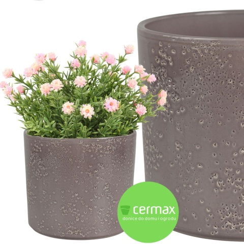 OSŁONKA CERAMICZNA 11,5x13,2cm SZARA OKRĄGŁA PILLAR LAVA