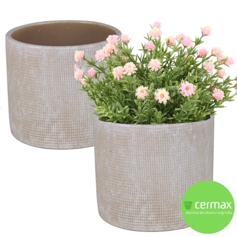 OSŁONKA CERAMICZNA 22x24 ,,FARO" BEŻOWA OKRĄGŁA KOMPLET 2 SZTUK