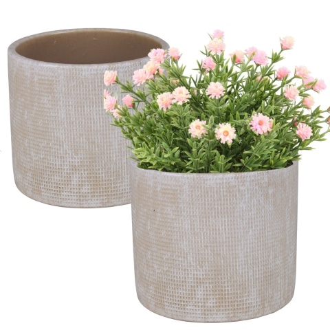 OSŁONKA CERAMICZNA 22x24 ,,FARO" BEŻOWA OKRĄGŁA KOMPLET 2 SZTUK