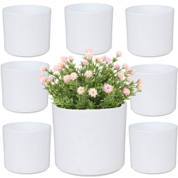 OSŁONKA CERAMICZNA 8,8x11,5cm BIAŁA POŁYSK PILLAR LAVA ZESTAW 8 SZTUK