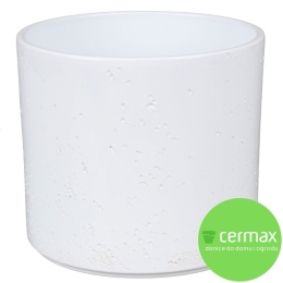 OSŁONKA CERAMICZNA 8,8x11,5cm BIAŁA POŁYSK PILLAR LAVA ZESTAW 8 SZTUK