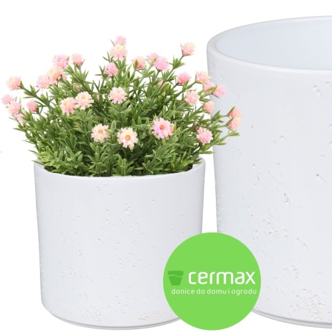 OSŁONKA CERAMICZNA 8,8x11,5cm BIAŁA POŁYSK PILLAR LAVA ZESTAW 8 SZTUK