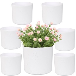 OSŁONKA CERAMICZNA 11,5x13,2cm BIAŁA MATOWA PILLAR LAVA ZESTAW 7 SZTUK