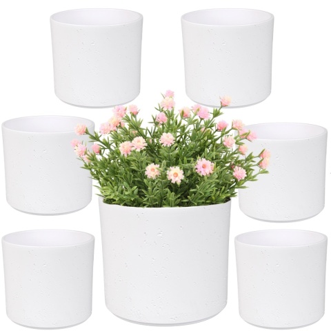 OSŁONKA CERAMICZNA 11,5x13,2cm BIAŁA MATOWA PILLAR LAVA ZESTAW 7 SZTUK