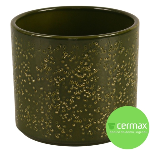 OSŁONKA CERAMICZNA 8,8x11,5cm ZIELONA PILLAR LAVA ZESTAW 8 SZTUK