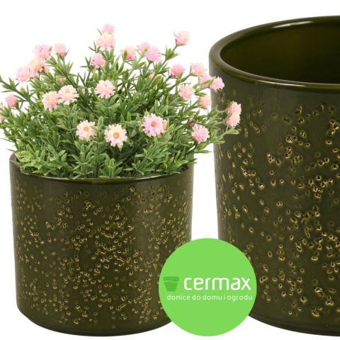 OSŁONKA CERAMICZNA 8,8x11,5cm ZIELONA PILLAR LAVA ZESTAW 8 SZTUK