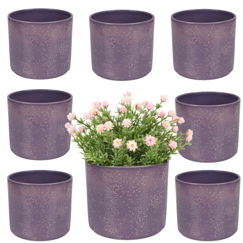 OSŁONKA CERAMICZNA 8,8x11,5cm FIOLETOWA PILLAR LAVA ZESTAW 8 SZTUK