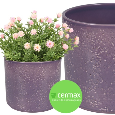 OSŁONKA CERAMICZNA 8,8x11,5cm FIOLETOWA PILLAR LAVA ZESTAW 8 SZTUK