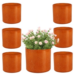 OSŁONKA CERAMICZNA 11,5x13,2cm POMARAŃCZOWA PILLAR LAVA ZESTAW 7 SZTUK