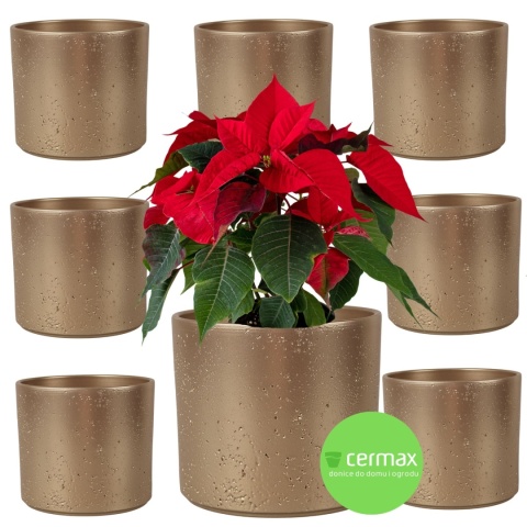 OSŁONKA CERAMICZNA 8,8x11,5cm ZŁOTA PILLAR LAVA ZESTAW 8 SZTUK