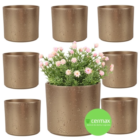 OSŁONKA CERAMICZNA 8,8x11,5cm ZŁOTA PILLAR LAVA ZESTAW 8 SZTUK